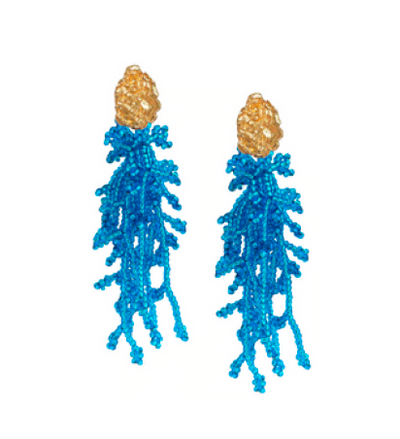 Sky Blue Coral Earrings
