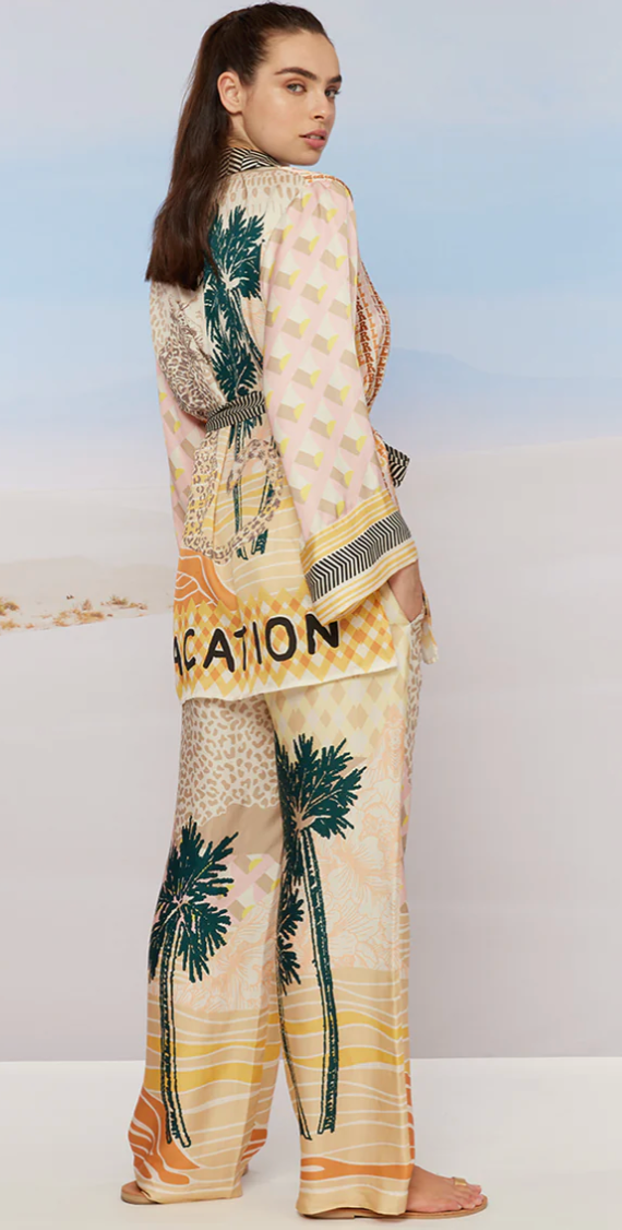 Avery Straight Leg Vacation Printed Trousers