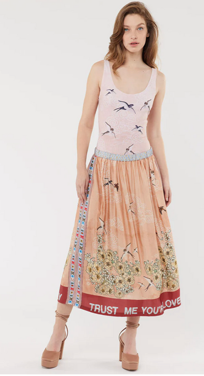 Vanessa Printed Romance Midi Skirt