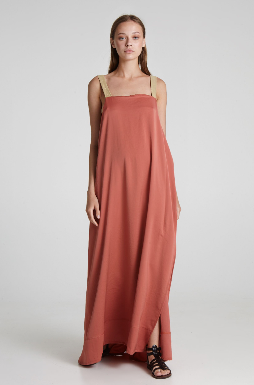 Maurizio Golden Leather Strap Dress WO6562373 Burnt Orange - Querida Costa, Maurizio Golden Leather Strap Dress WO6562373 Burnt Orange - Querida Costa,