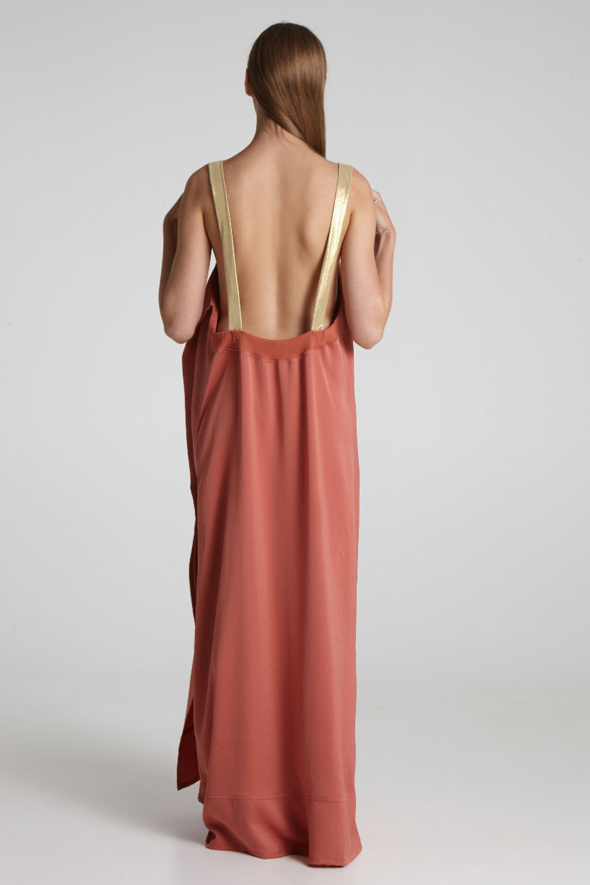 Maurizio Golden Leather Strap Dress WO6562373 Burnt Orange Maurizio Golden Leather Strap Dress WO6562373 Burnt Orange