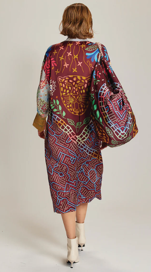 Athena Shipibo Collar Button Up Dress