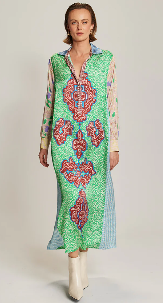 Kennedy Shipibo Placket Maxi Dress