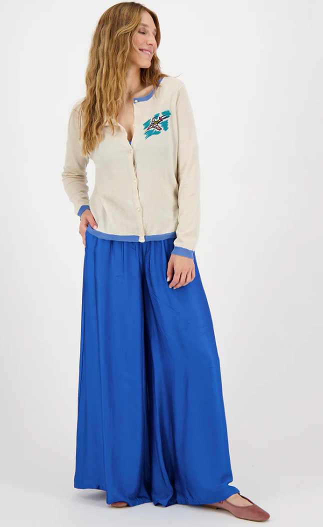 Savannah Aqua Wide Leg Pants