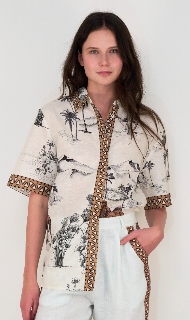 Short Sleeve Shirt Mystic White