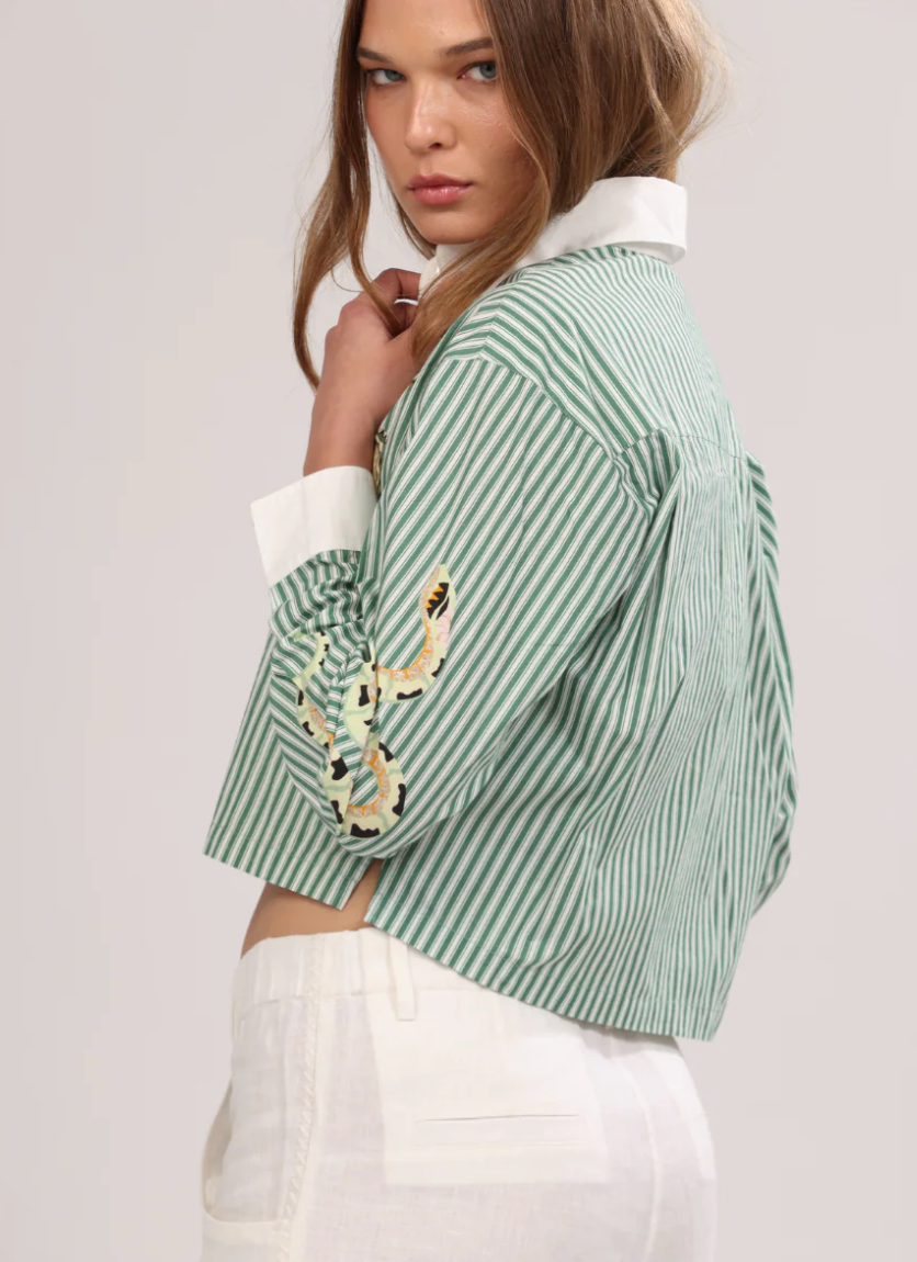 Poplin Shirt Snake Stripes
