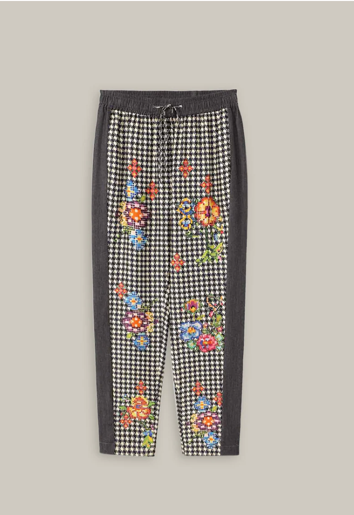 Ember Black Denim Track Pants