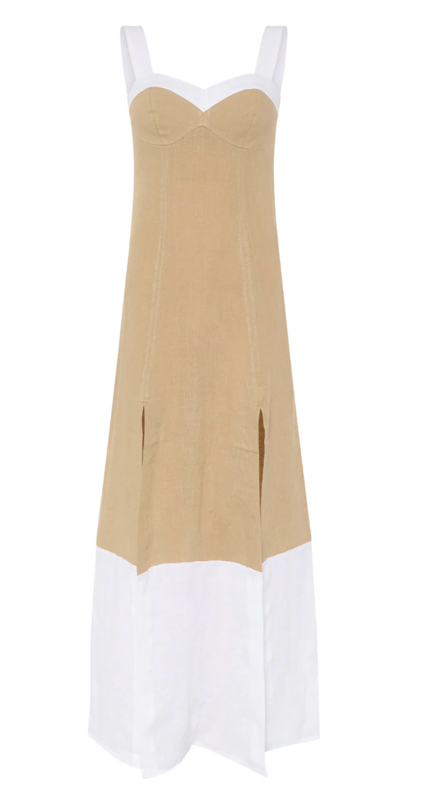 Mrs Kira Dress Clay-White