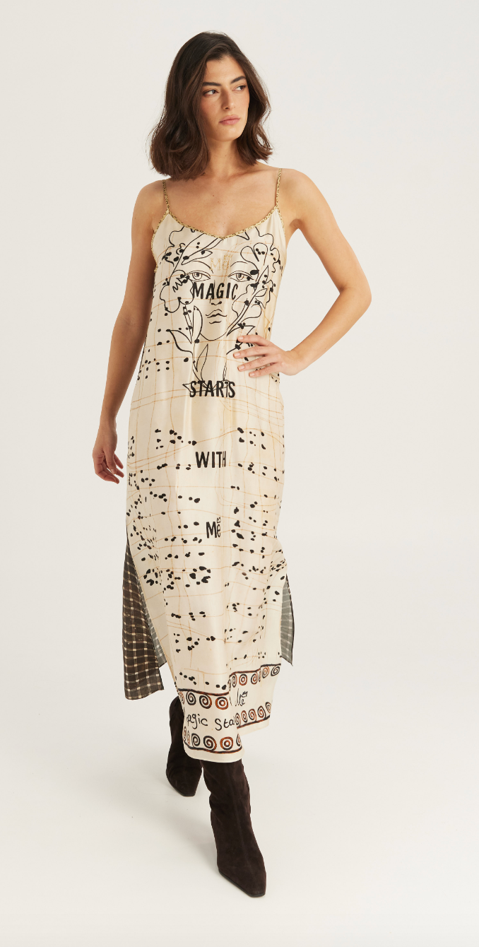 Olivia Camisole Dress Noir Muse