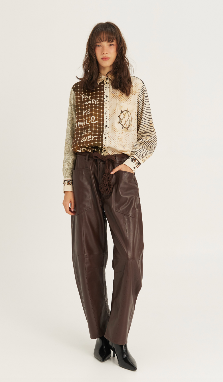 Isabel Printed Shirt Noir Muse