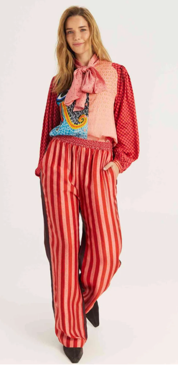 Bailey Red Aura Straight Pants