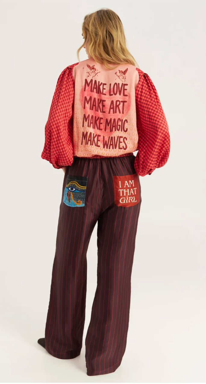 Bailey Red Aura Straight Pants