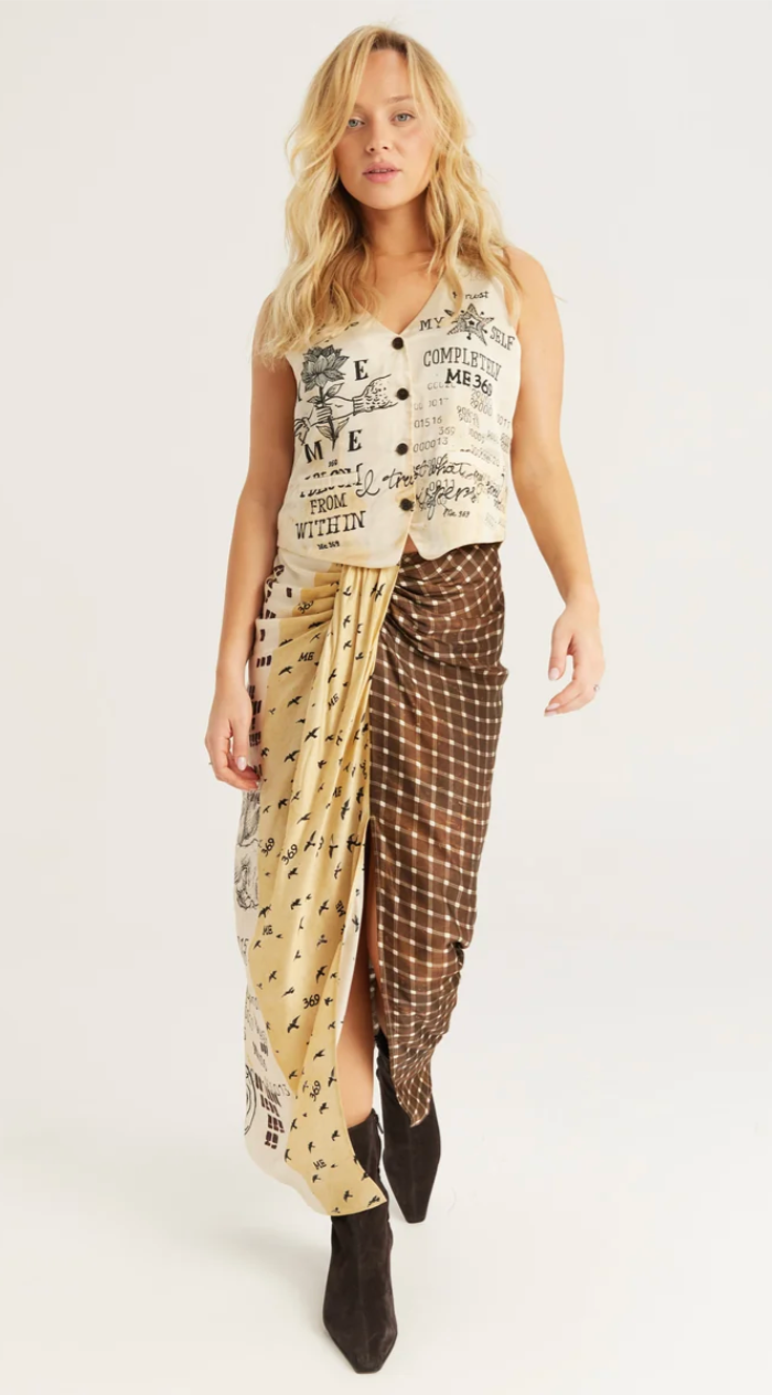 Luna Noir Muse Tie Skirt