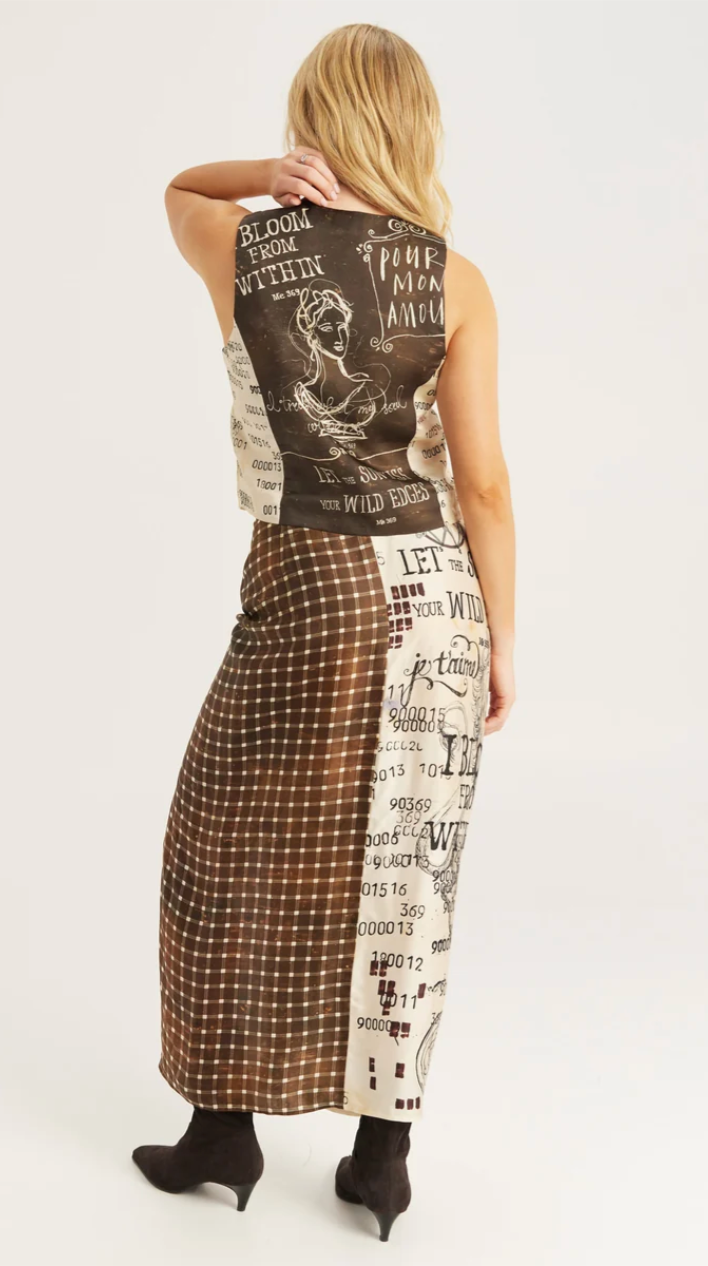 Luna Noir Muse Tie Skirt