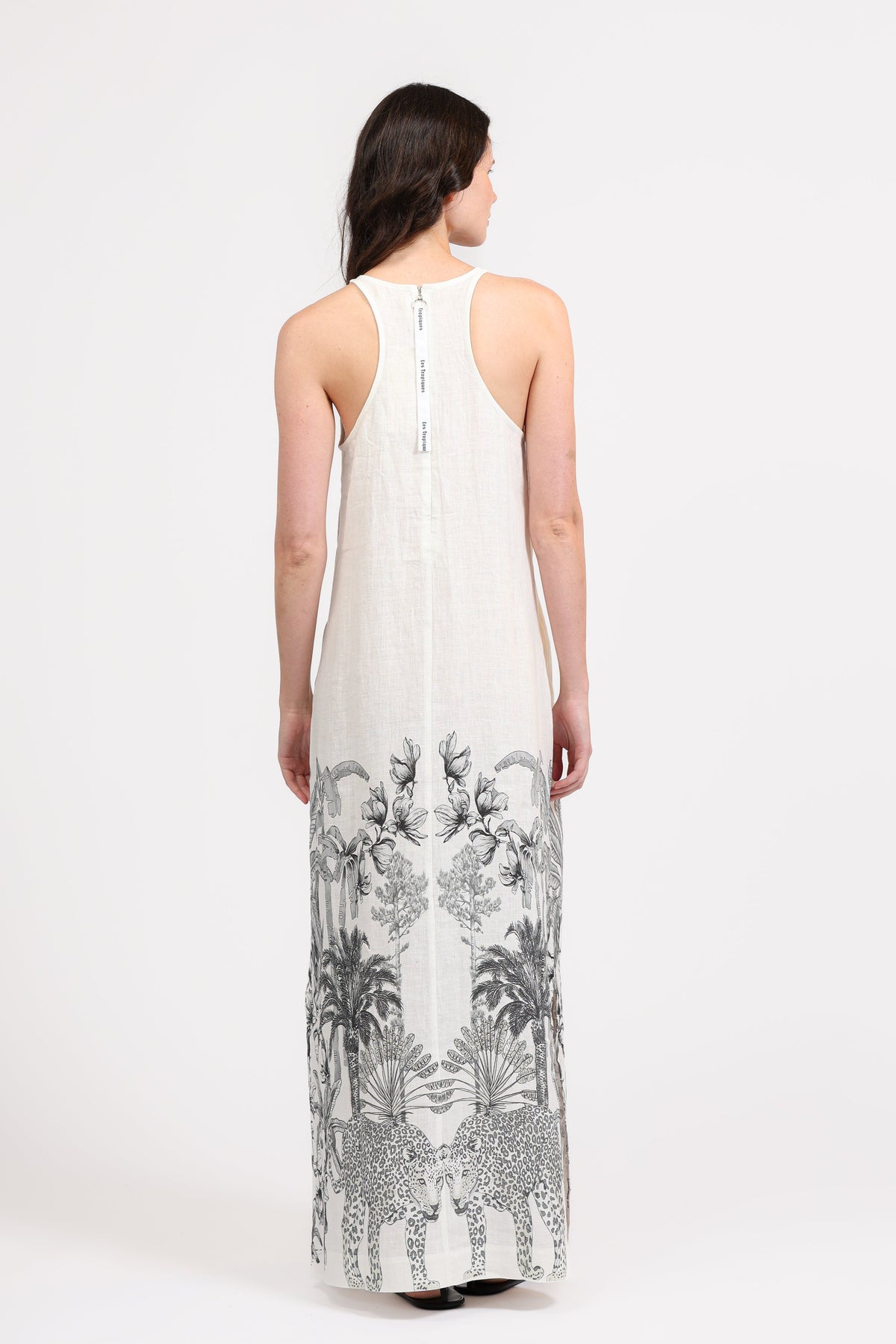 Linen Long Dress Tropique White