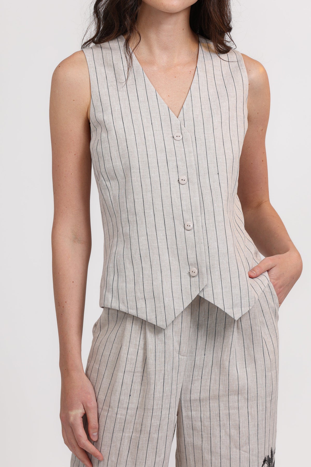 Linen Vest Les Tropiques