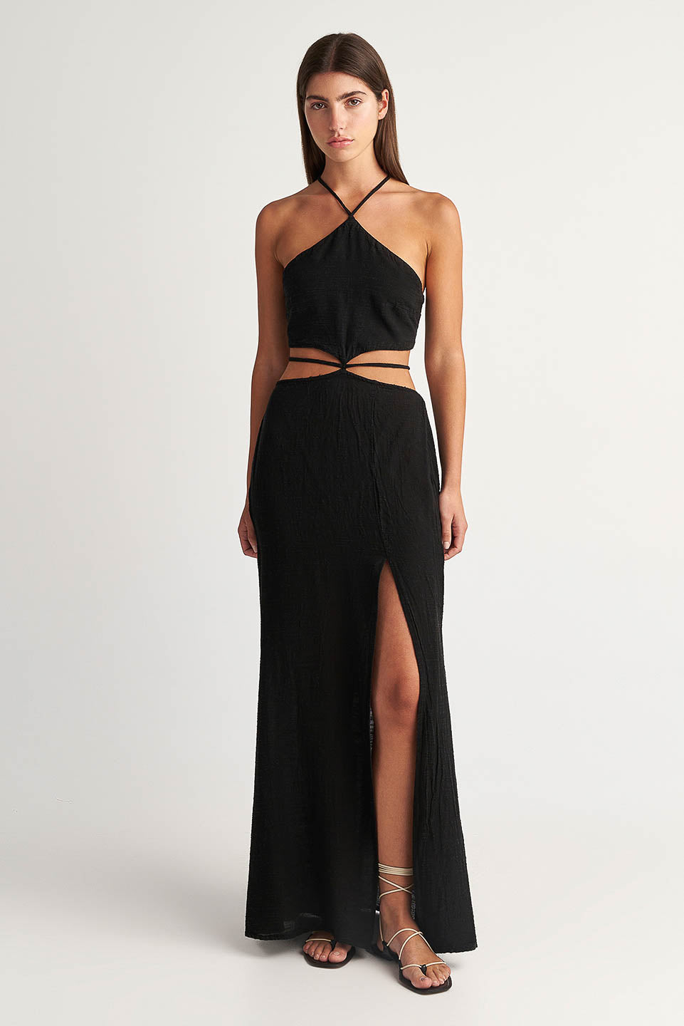 Gauze Maxi Dress S24P5044 - Querida Costa, Gauze Maxi Dress S24P5044 - Querida Costa,