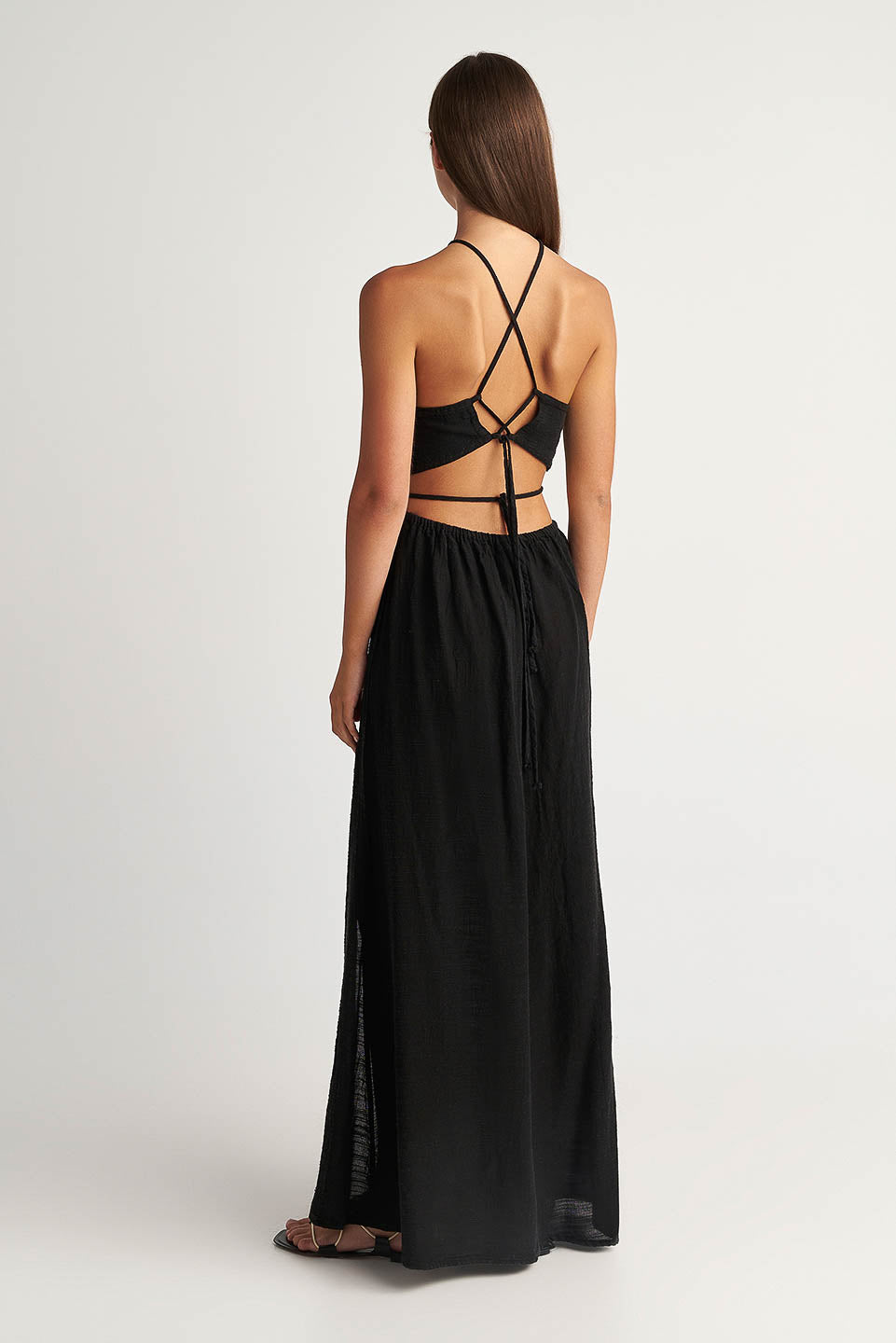 Gauze Maxi Dress S24P5044 - Querida Costa, Gauze Maxi Dress S24P5044 - Querida Costa,
