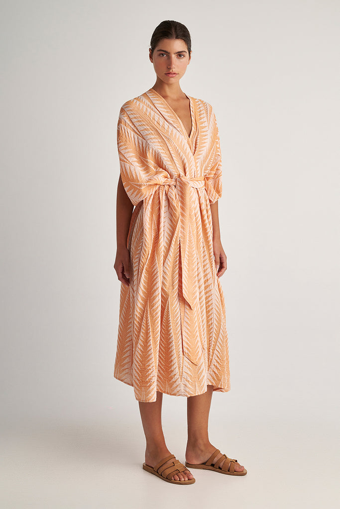 DVF カフタン２ウェイ マキシワンピース SILK プリント シフォン DVF カフタン2ウェイ マキシワンピース SILK プリント シフォン