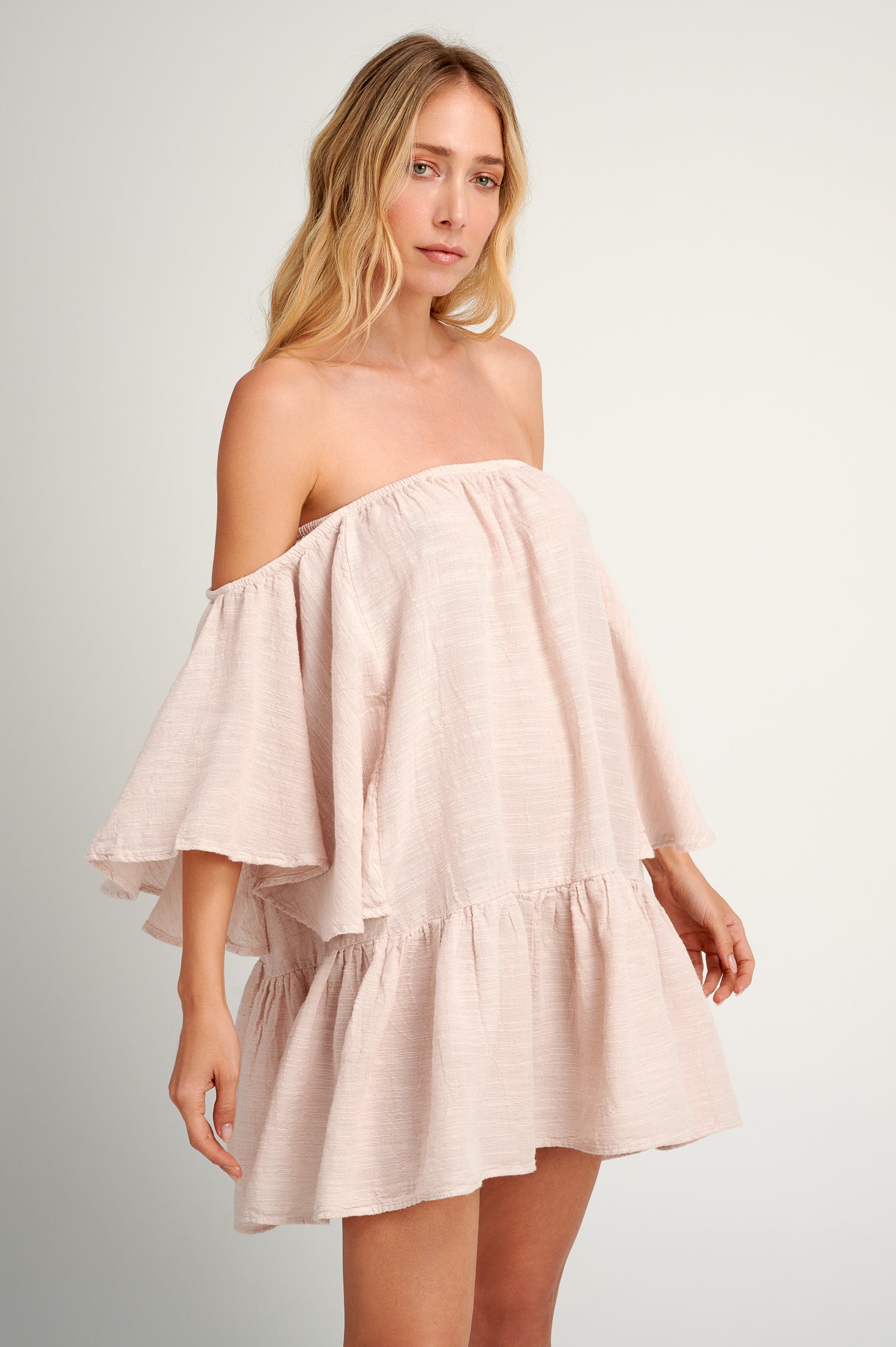 Gauze Mini Dress S25P1000 - Querida Costa, Gauze Mini Dress S25P1000 - Querida Costa,