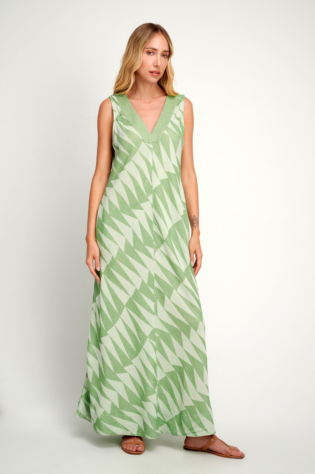 Paros Zakar Maxi Dress S25P1052