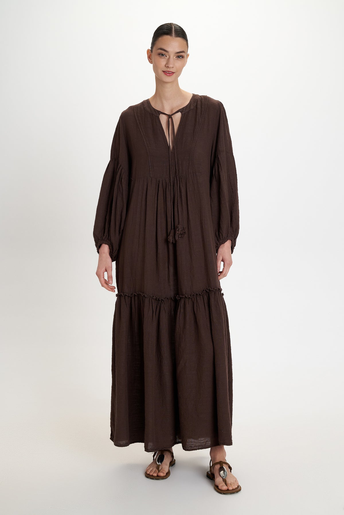 GAUZE MAXI DRESS S26P7198