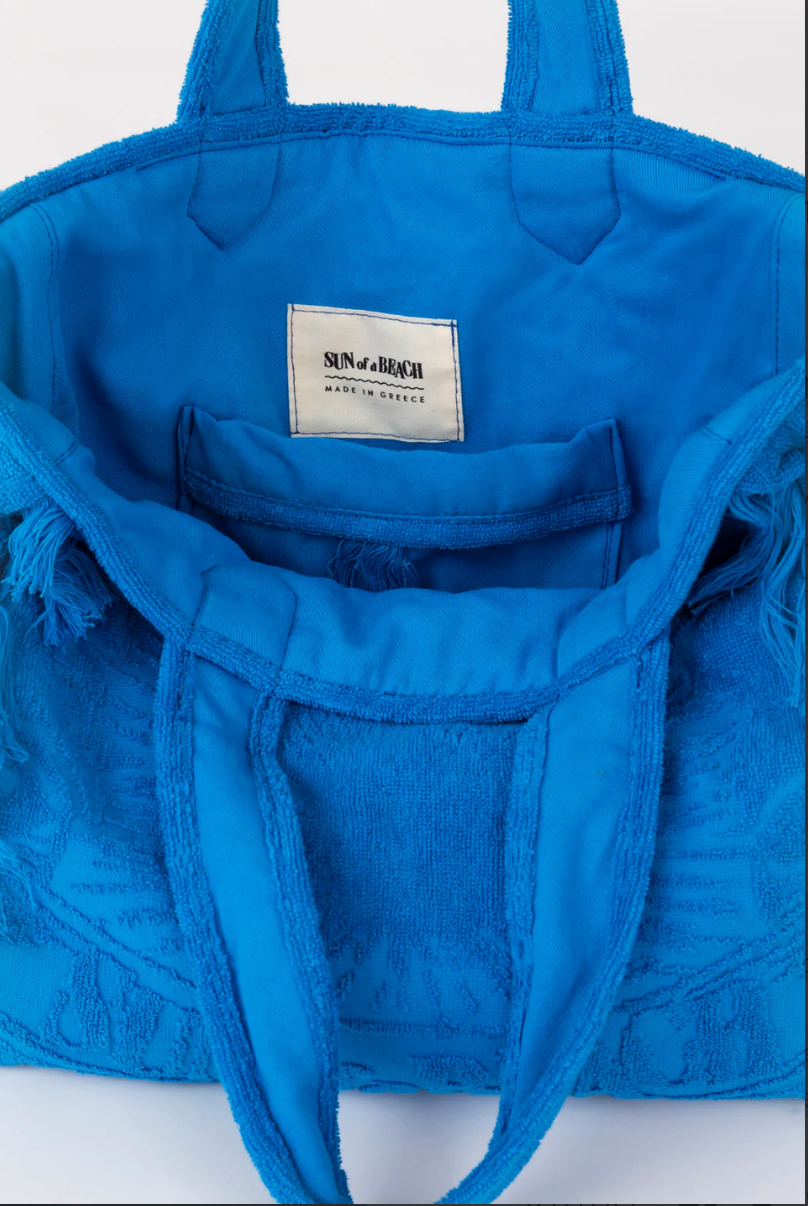 Mini Terry Tote Bag Costeau Blue