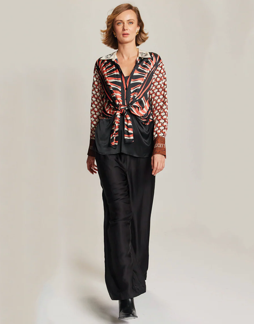 Reyna Tie Waist Shirt Rodeo