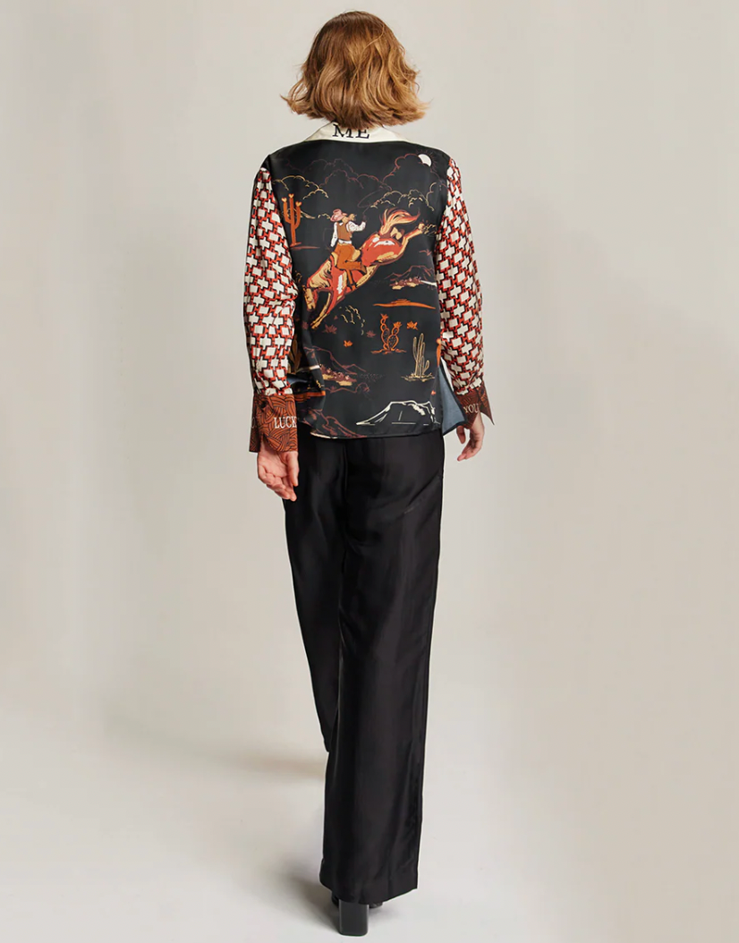 Reyna Tie Waist Shirt Rodeo
