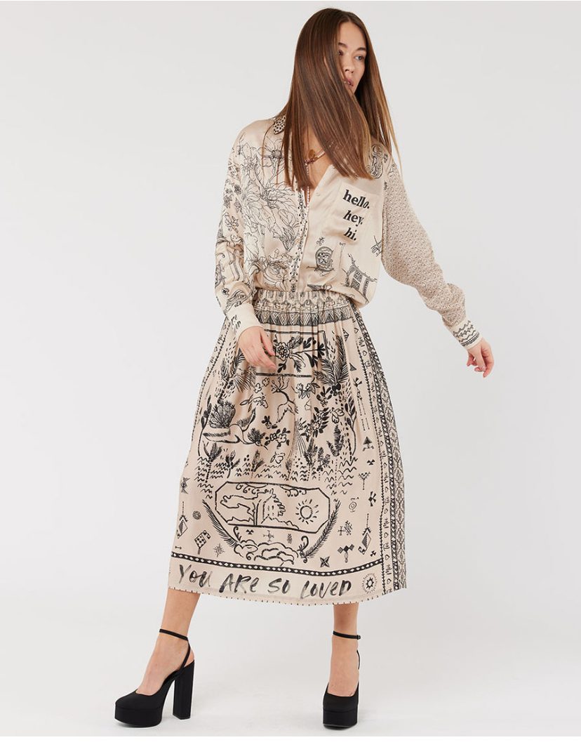 Vanessa Midi Blossom Skirt