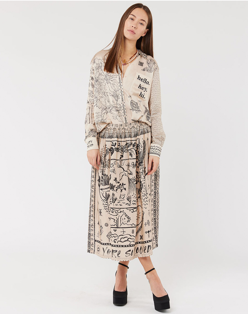 Vanessa Midi Blossom Skirt