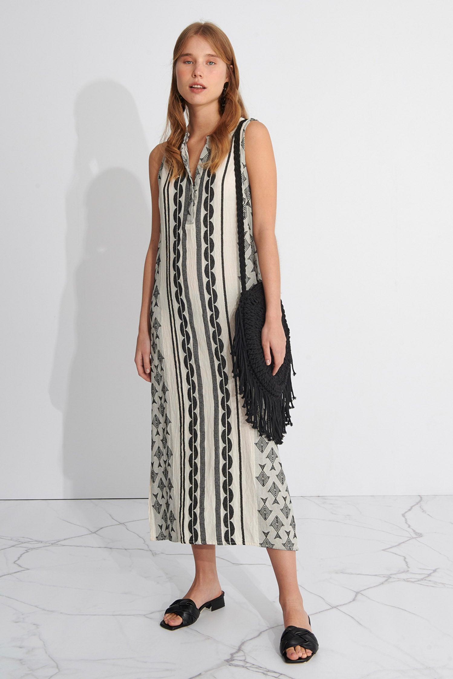 Zakar Maxi Dress in Purple/Black/Tan Zakar Maxi Dress in Purple/Black/Tan