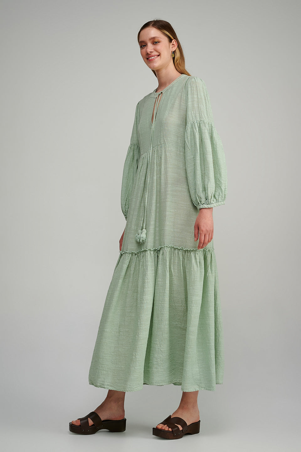 Gauze Maxi Dress S23P6006 - Querida Costa, Gauze Maxi Dress S23P6006 - Querida Costa,
