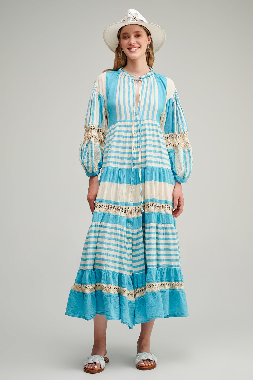 Stripes Maxi Dress S23P6092