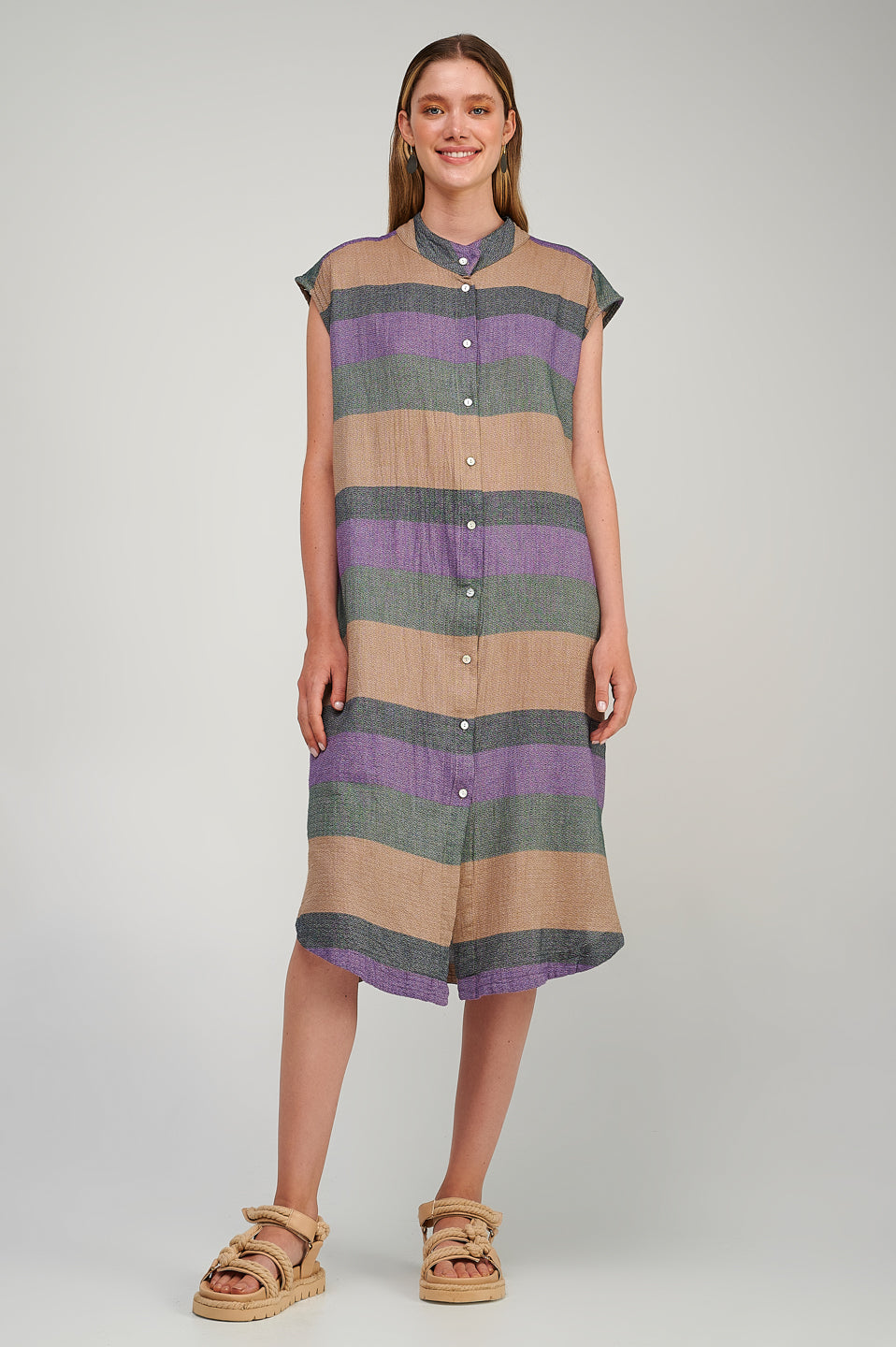 Zakar Cropped Tie Top in Basiliko Lilac Zakar Cropped Tie Top in Basiliko Lilac