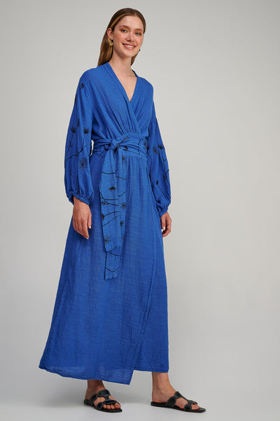 Embroidery Gauze Maxi Dress S23P6256