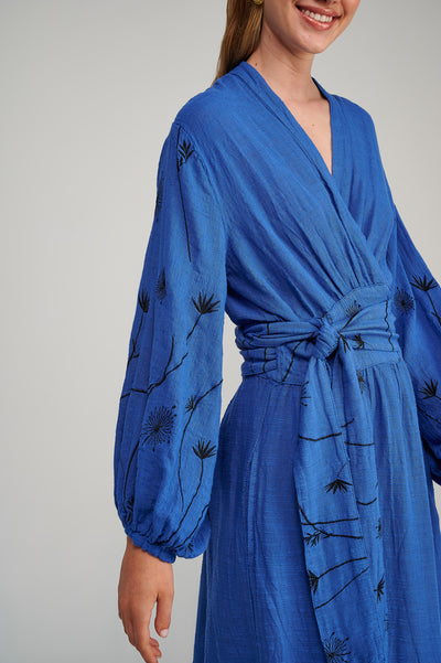 Embroidery Gauze Maxi Dress S23P6256