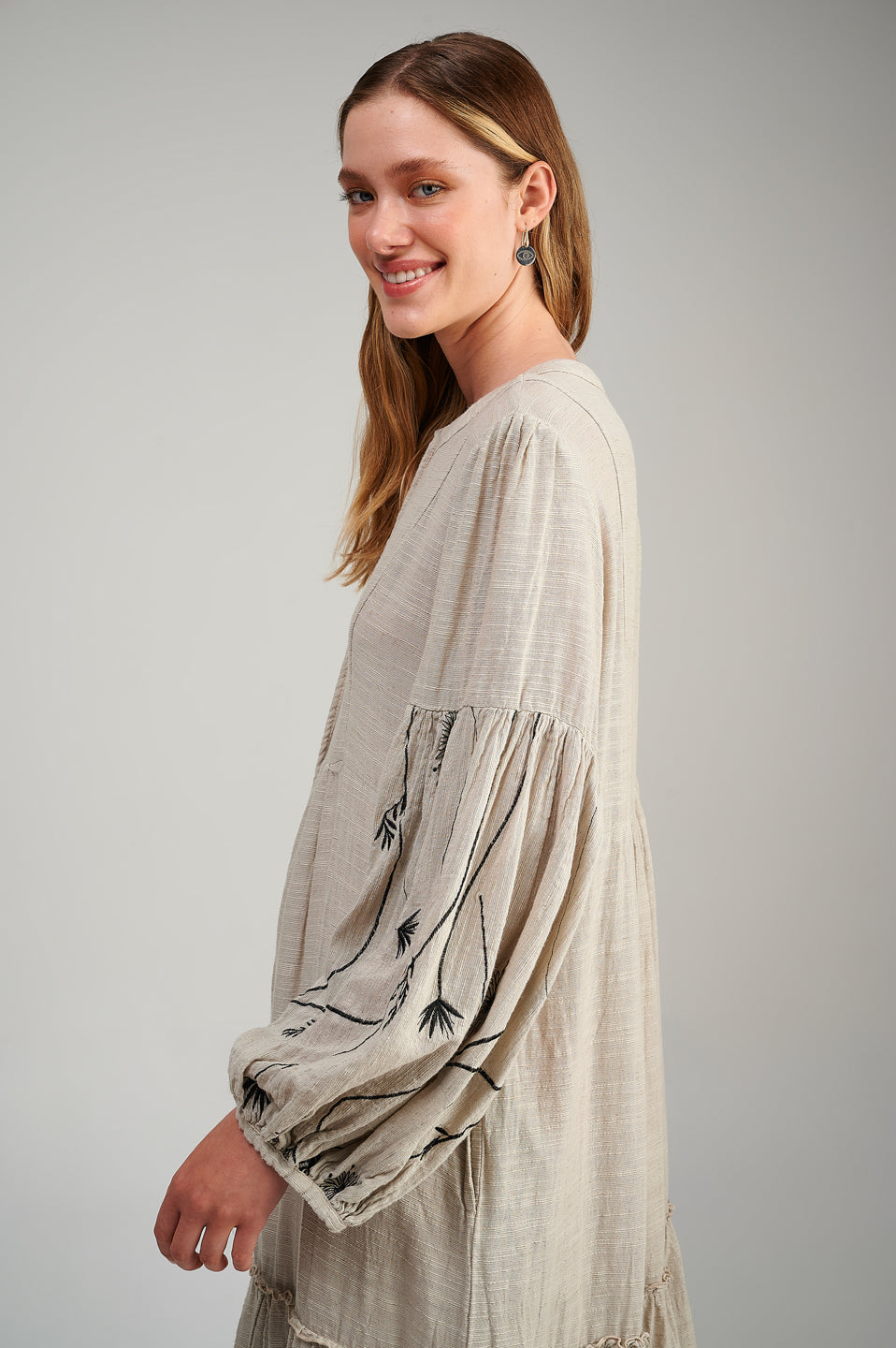 Embroidery Gauze Maxi Dress S23P6257 - Querida Costa, Embroidery Gauze Maxi Dress S23P6257 - Querida Costa,