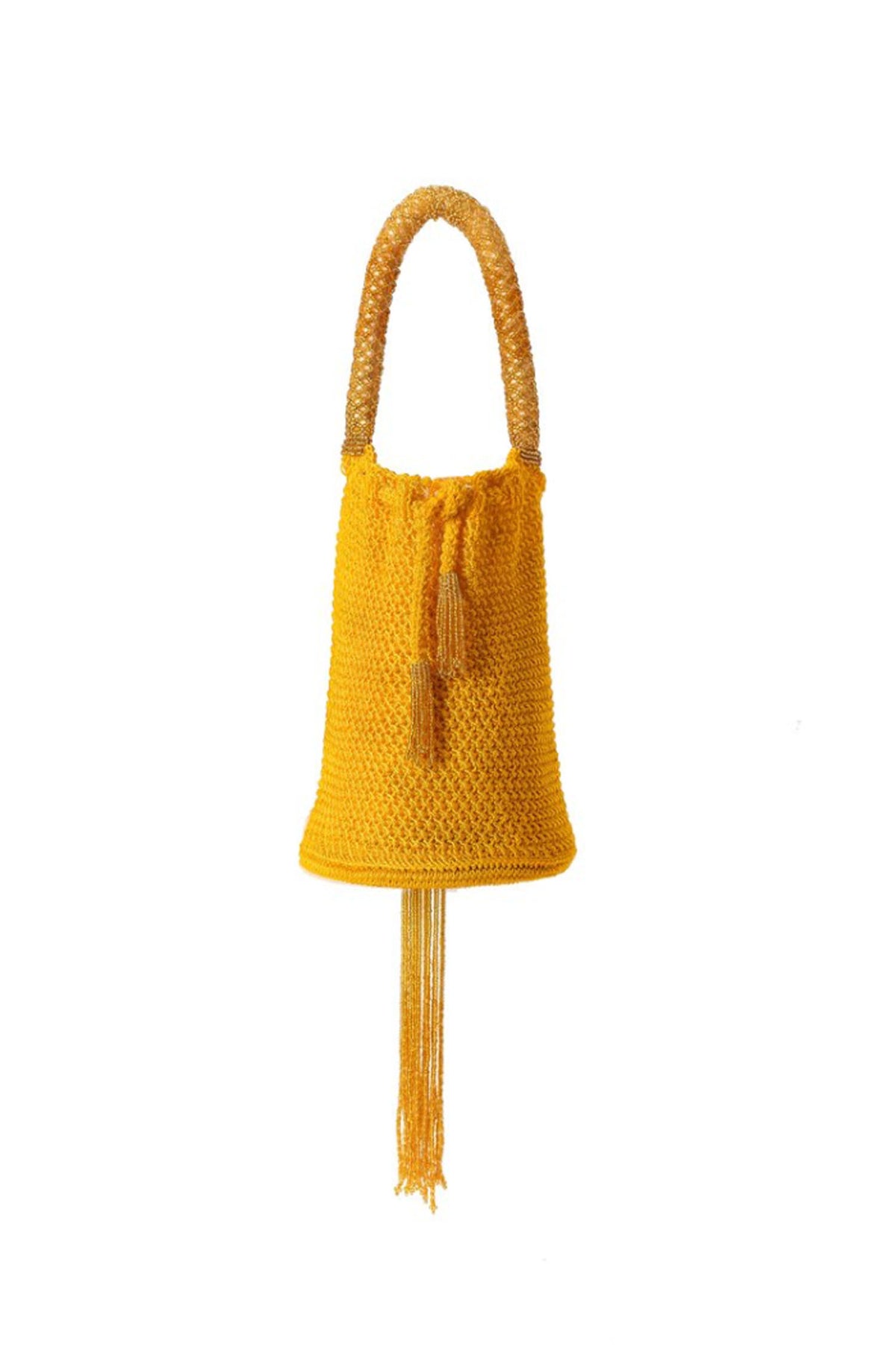 Yellow Crochet Party Bag